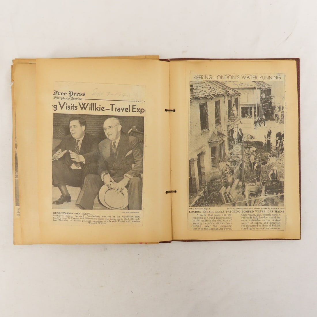 WWII scrapbooks with photos and news clippings - 8