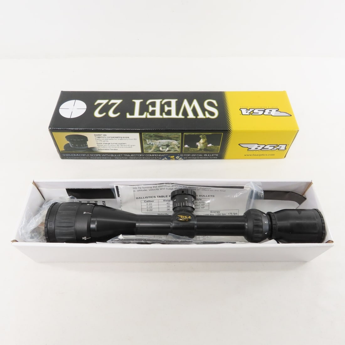 BSA Sweet 22 3-9x40mm Scope - 18