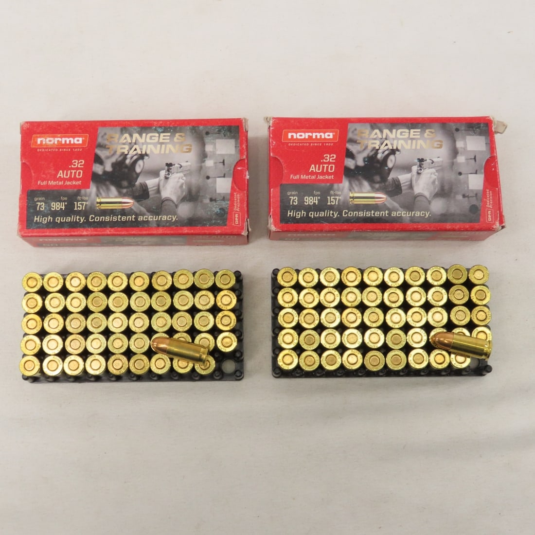 Ammunition: 176 Rounds Norma & PMC 32 Auto - 2