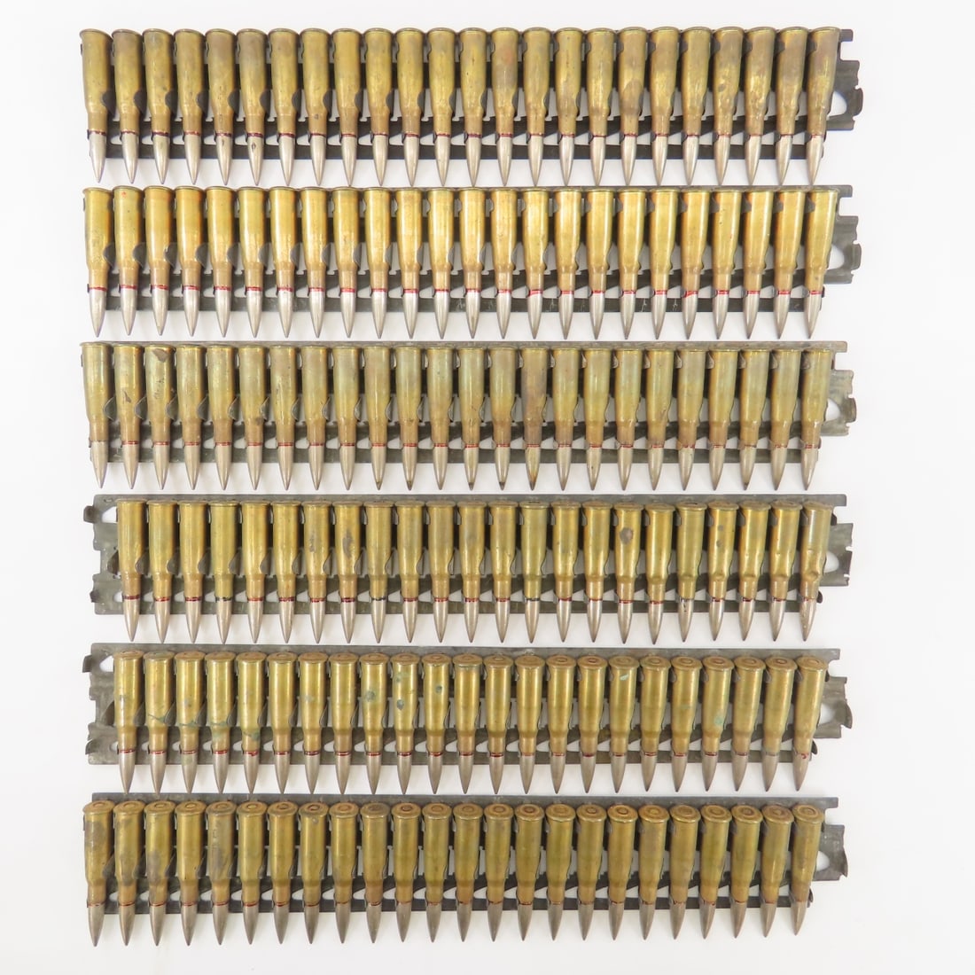 144 rounds 8mm Lebel on 6 Hotchkiss Feed Strips (1 of 8)