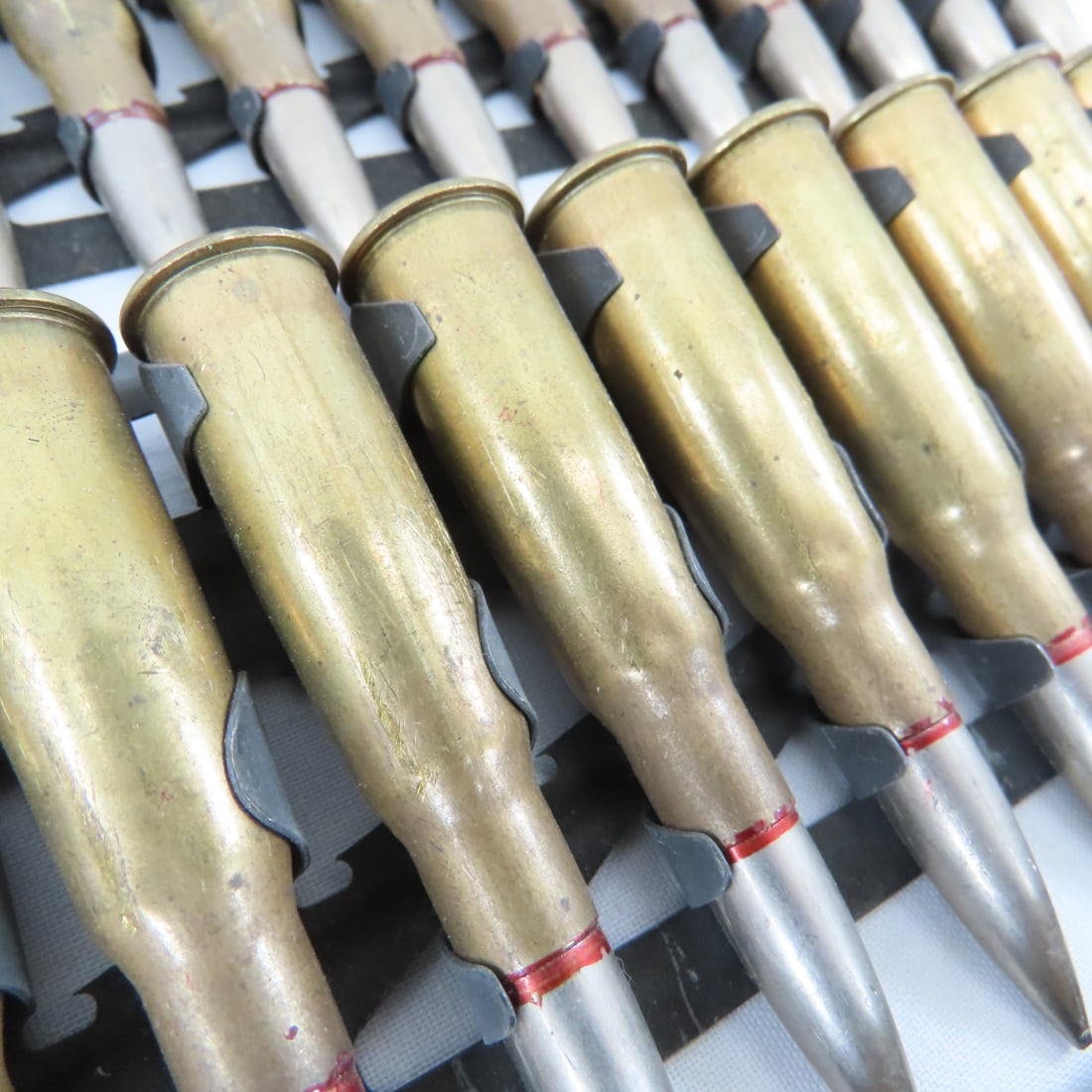 144 rounds 8mm Lebel on 6 Hotchkiss Feed Strips - 4