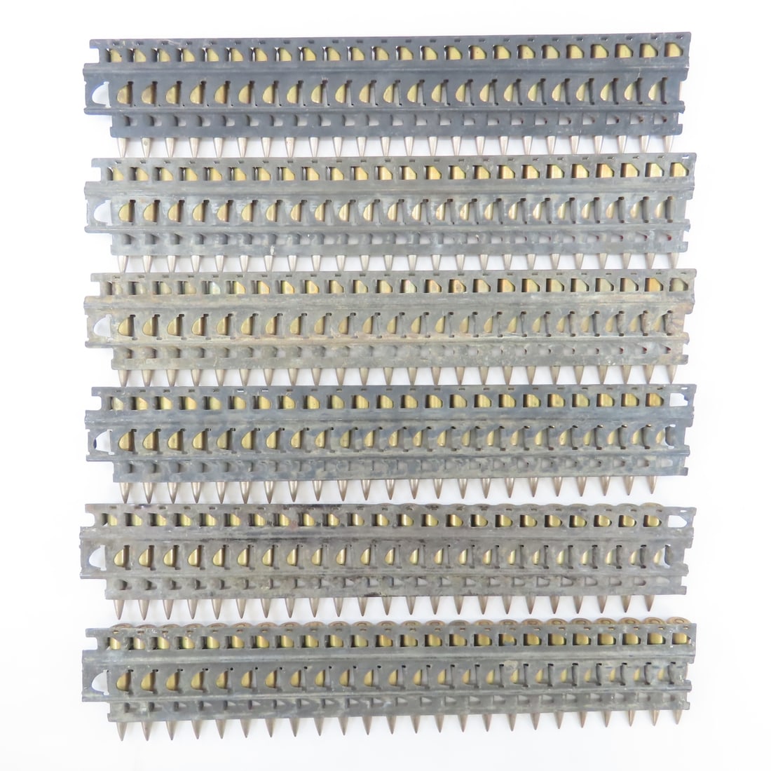 144 rounds 8mm Lebel on 6 Hotchkiss Feed Strips - 6