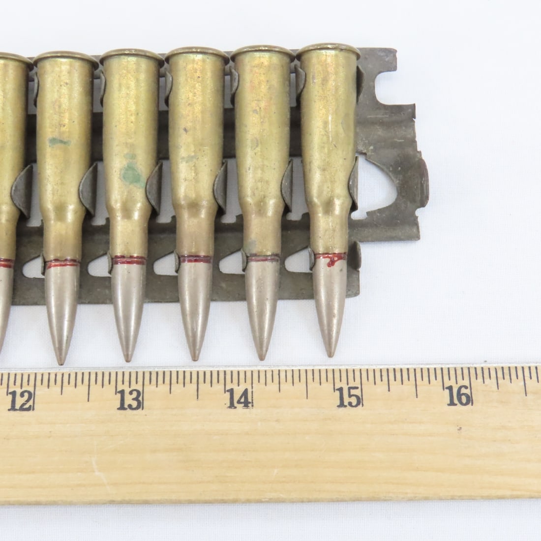 144 rounds 8mm Lebel on 6 Hotchkiss Feed Strips - 8
