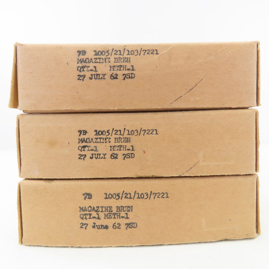 3 Vintage Bren Light Machine Gun Magazines - 10