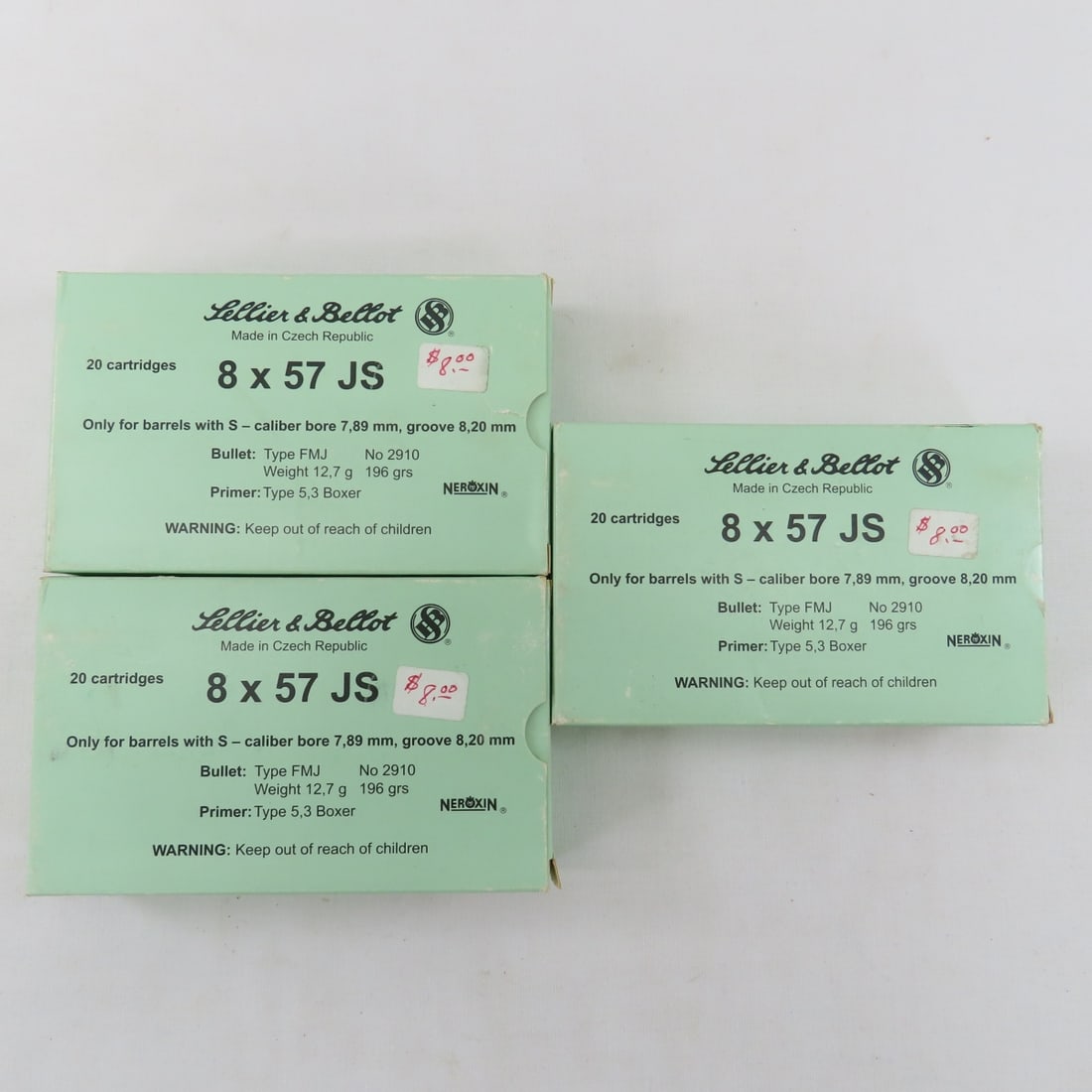 60 Rounds Czech 8x57 JS Ammunition in Boxes - 9