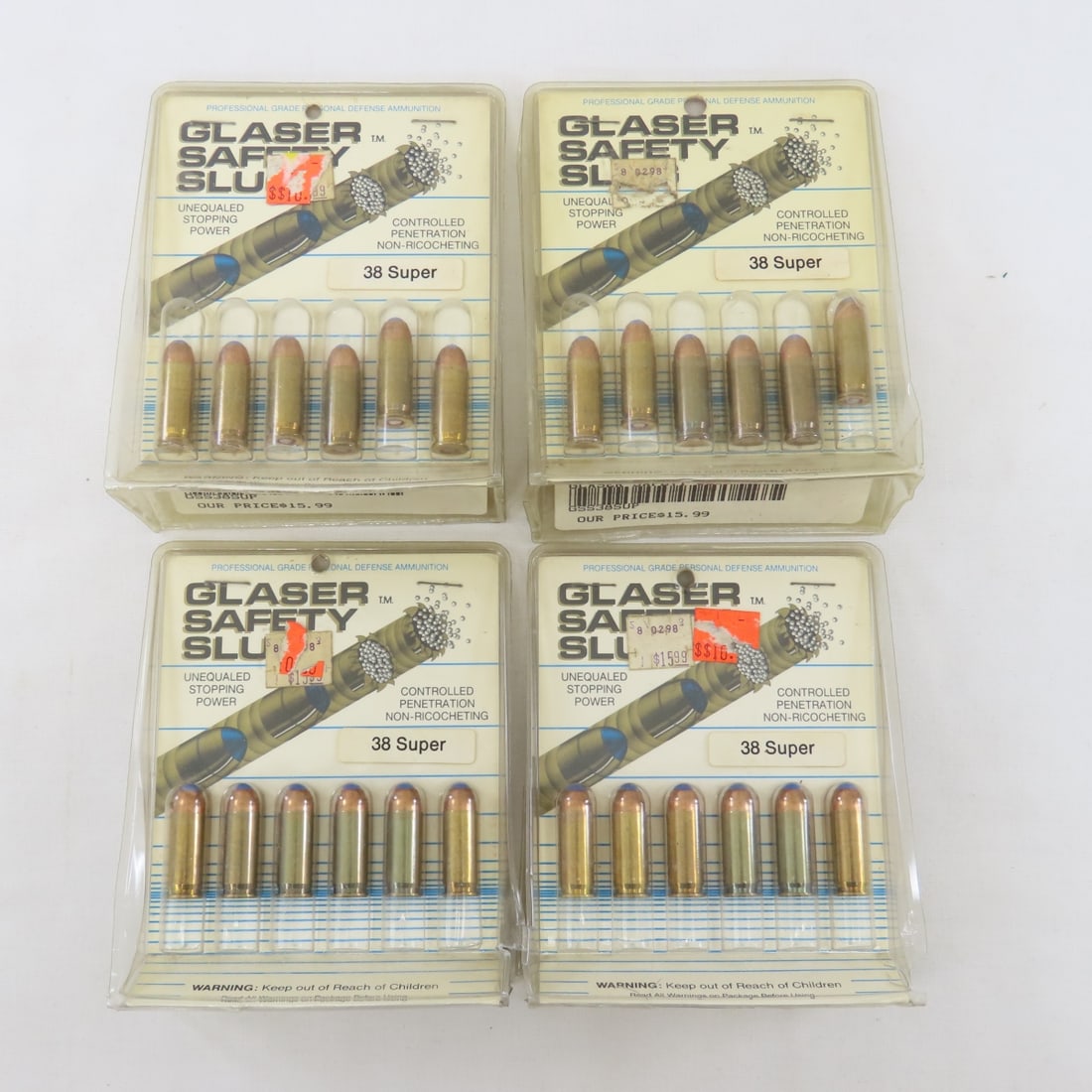 24 Rounds Glaser .38 Super, Safety Slugs (1 of 6)