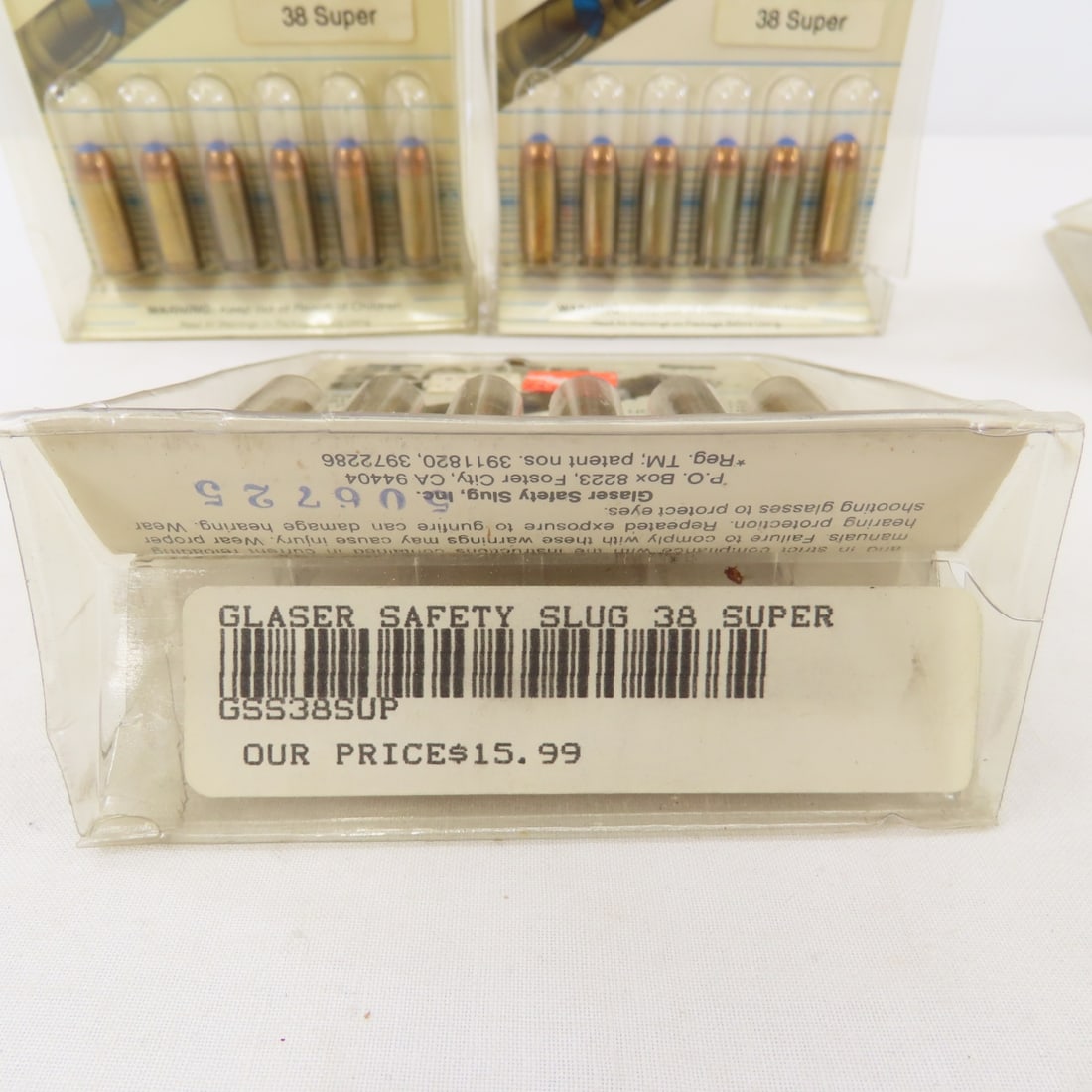 24 Rounds Glaser .38 Super, Safety Slugs - 6