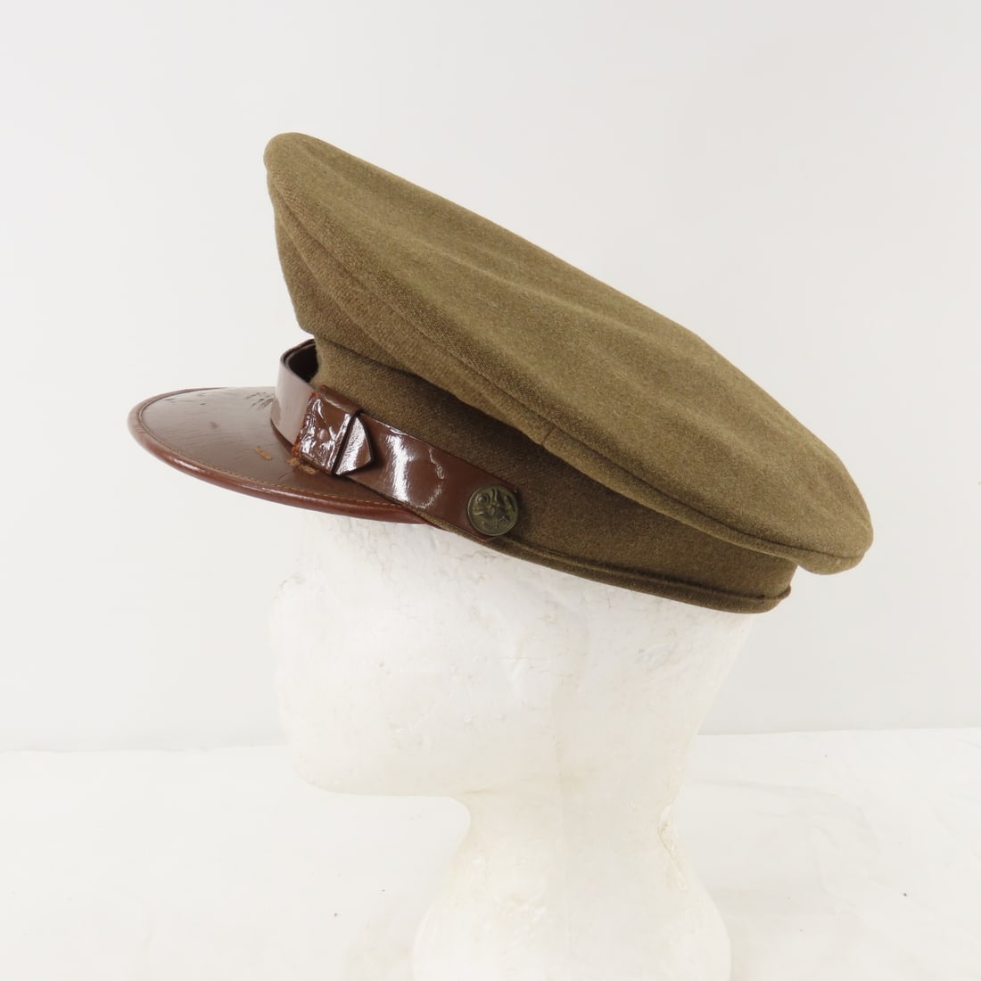 WWII Era US Army Officers & Enlisted Visor Caps - 13