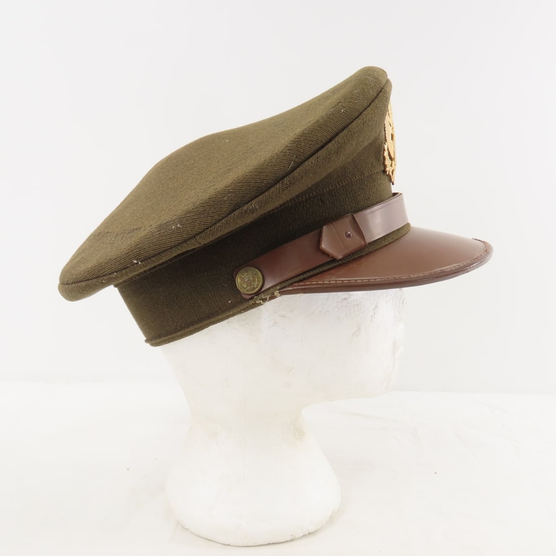 WWII Era US Army Officers & Enlisted Visor Caps - 3