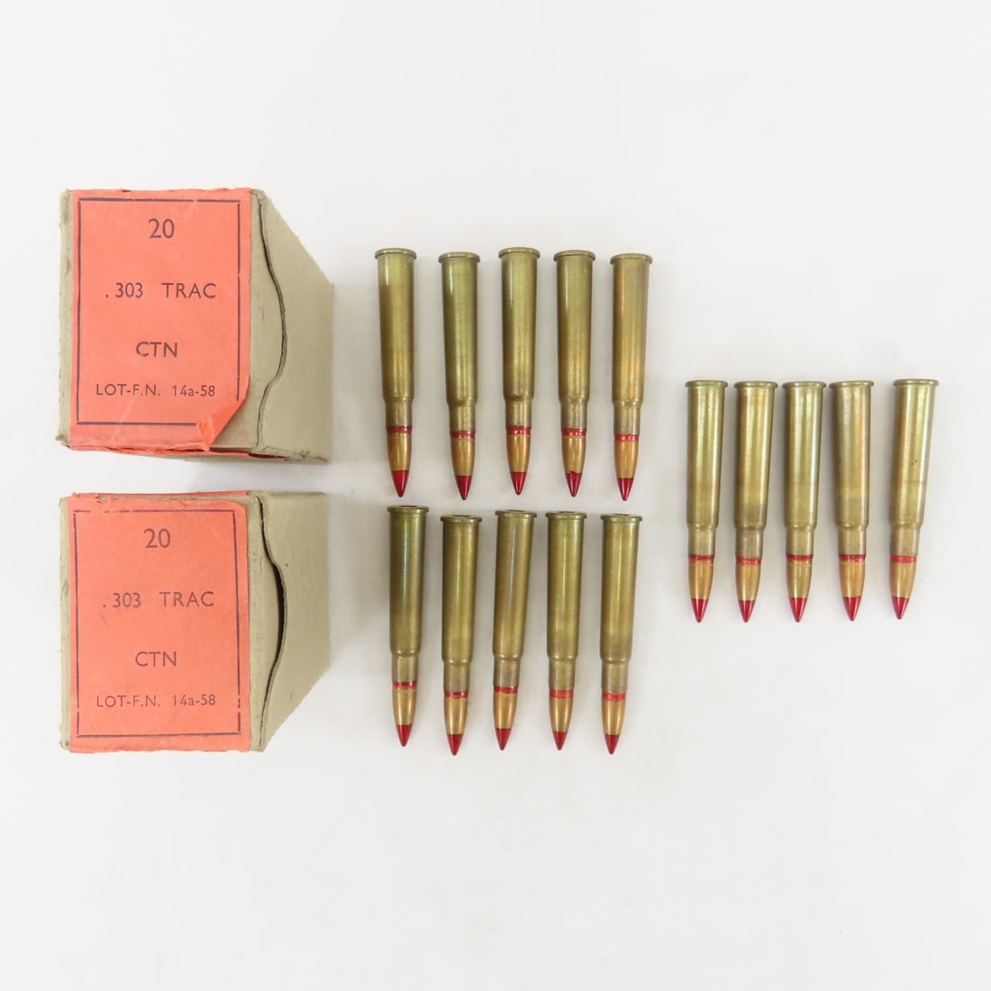 45 British .303 Cal Plastic and Tracer Rounds - 2