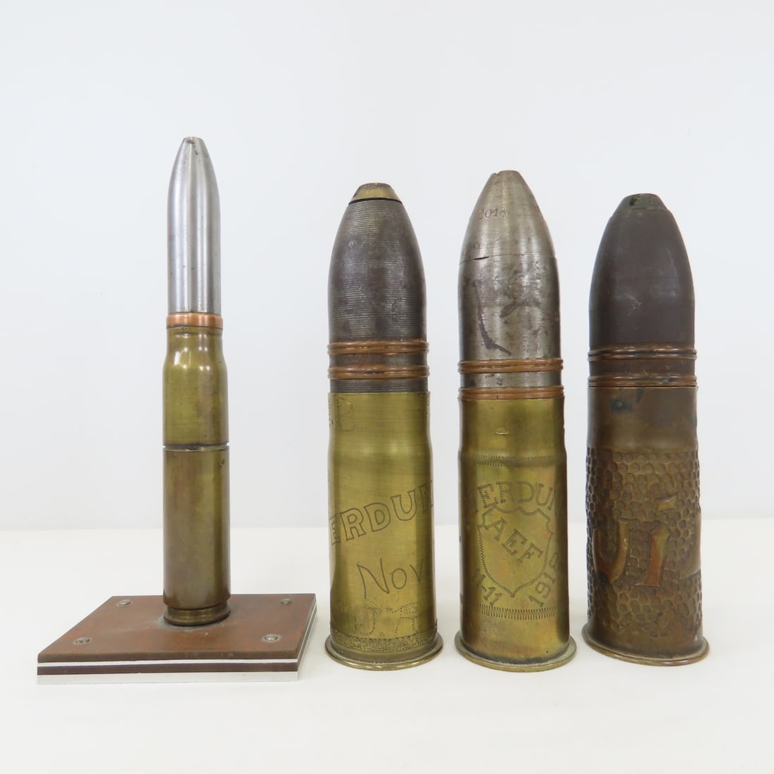 3 Inert WWI 37MM Rounds w/Trench Art, WWII Lighter (1 of 20)
