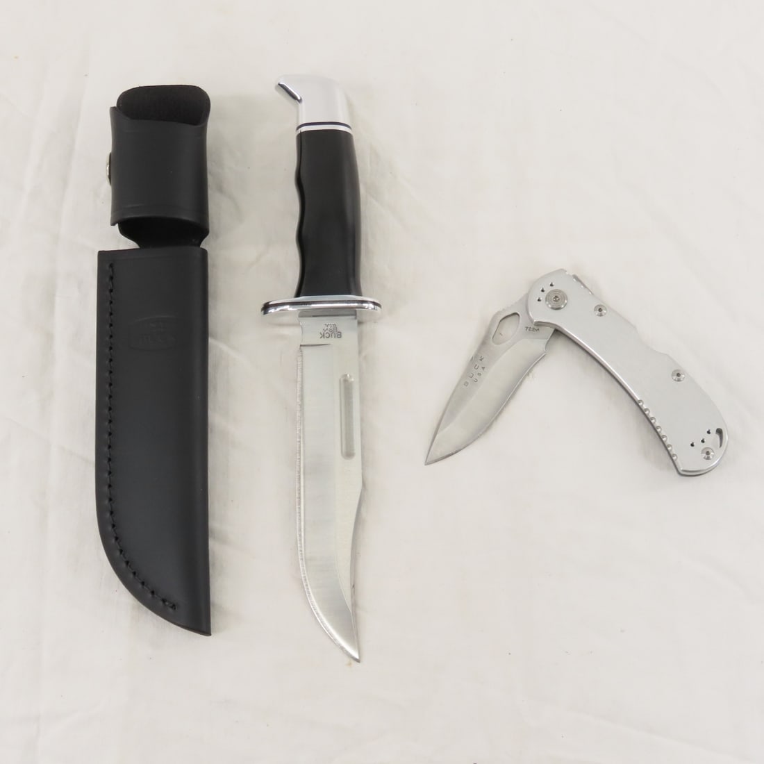 Buck 119 in Sheath & Buck 722 Folding Knives (1 of 20)