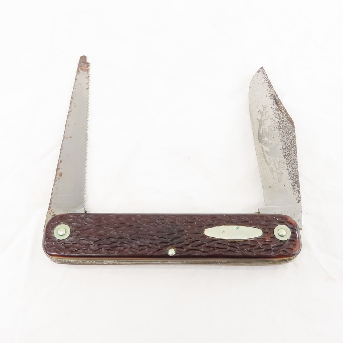Western 932 H Folding Hunter with Saw Blade (1 of 13)