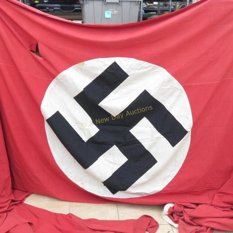 WWII German NSDAP 21' Building Banner Flag - 8