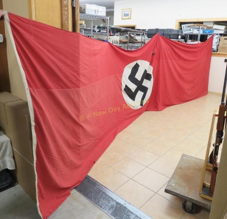 WWII German NSDAP 21' Building Banner Flag - 9