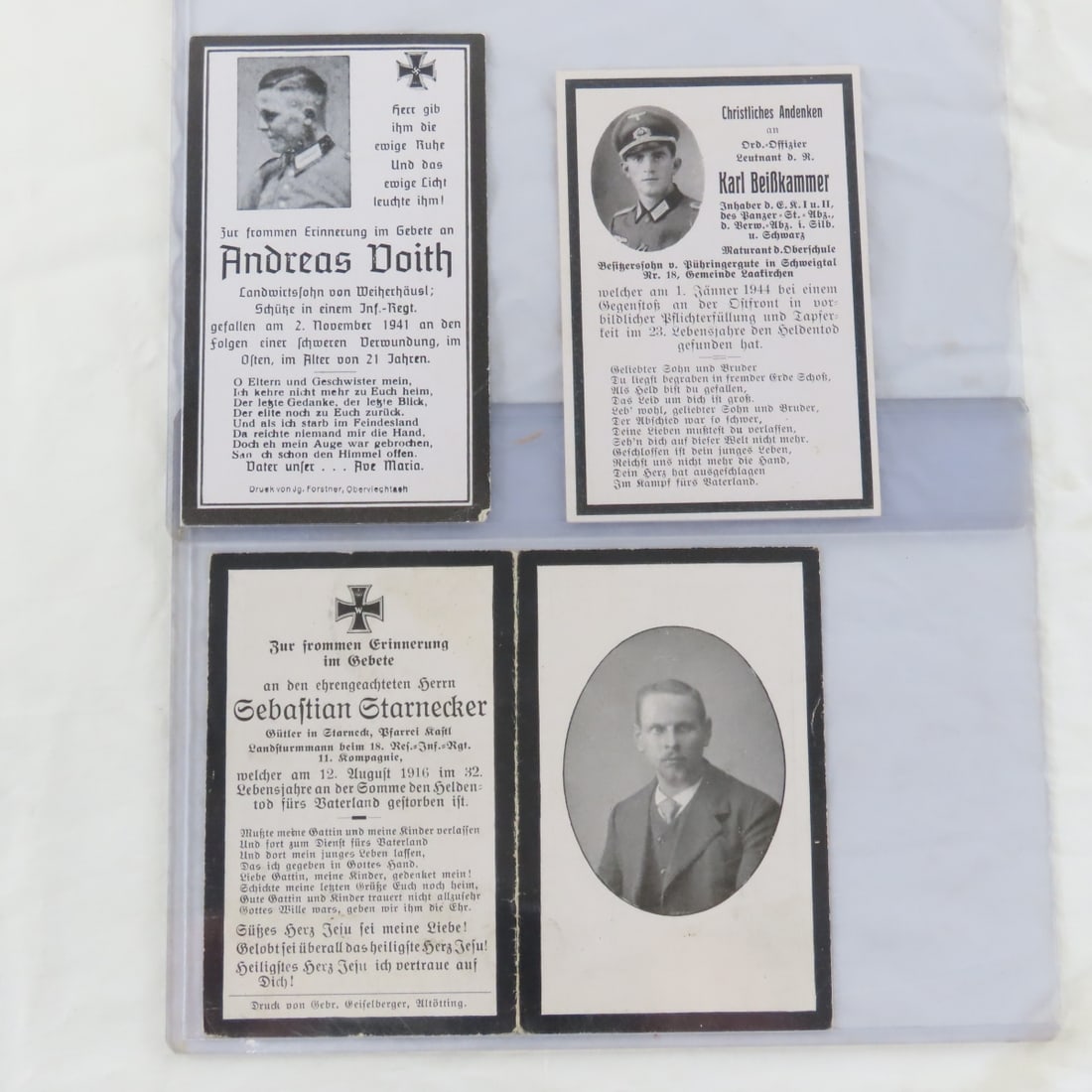 20+ WWII German Nazi Soldier Death Cards - 14