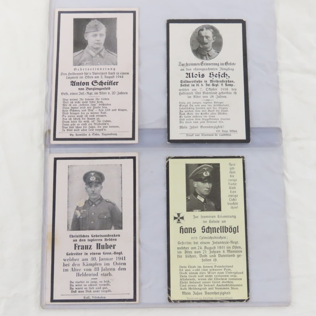 20+ WWII German Nazi Soldier Death Cards - 2