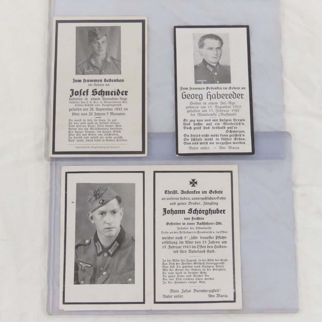 20+ WWII German Nazi Soldier Death Cards - 6