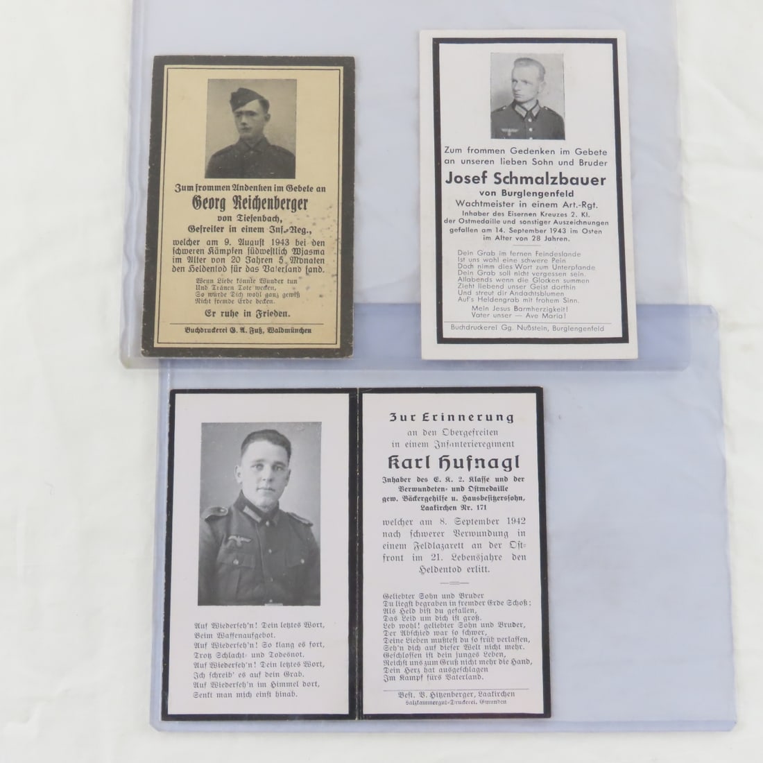 20+ WWII German Nazi Soldier Death Cards - 8