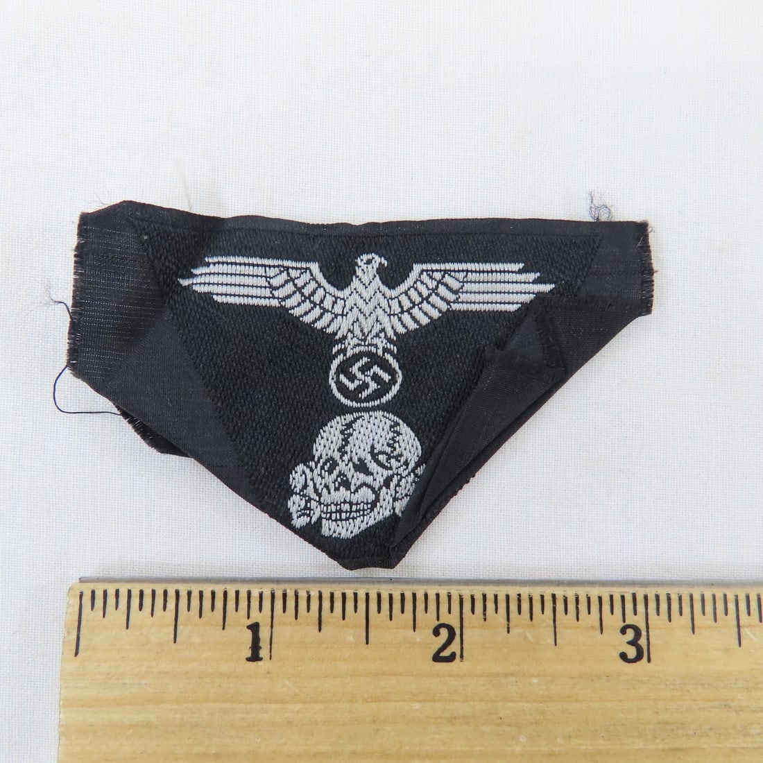WWII German Waffen SS Panzer M43 cap insignia - 3