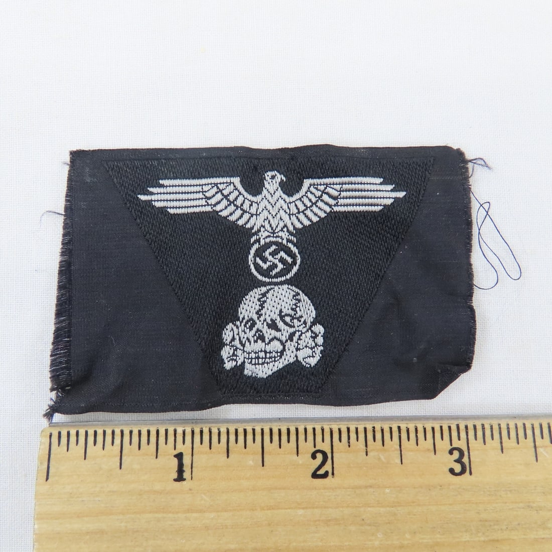 WWII German Waffen SS Panzer M43 cap insignia - 3