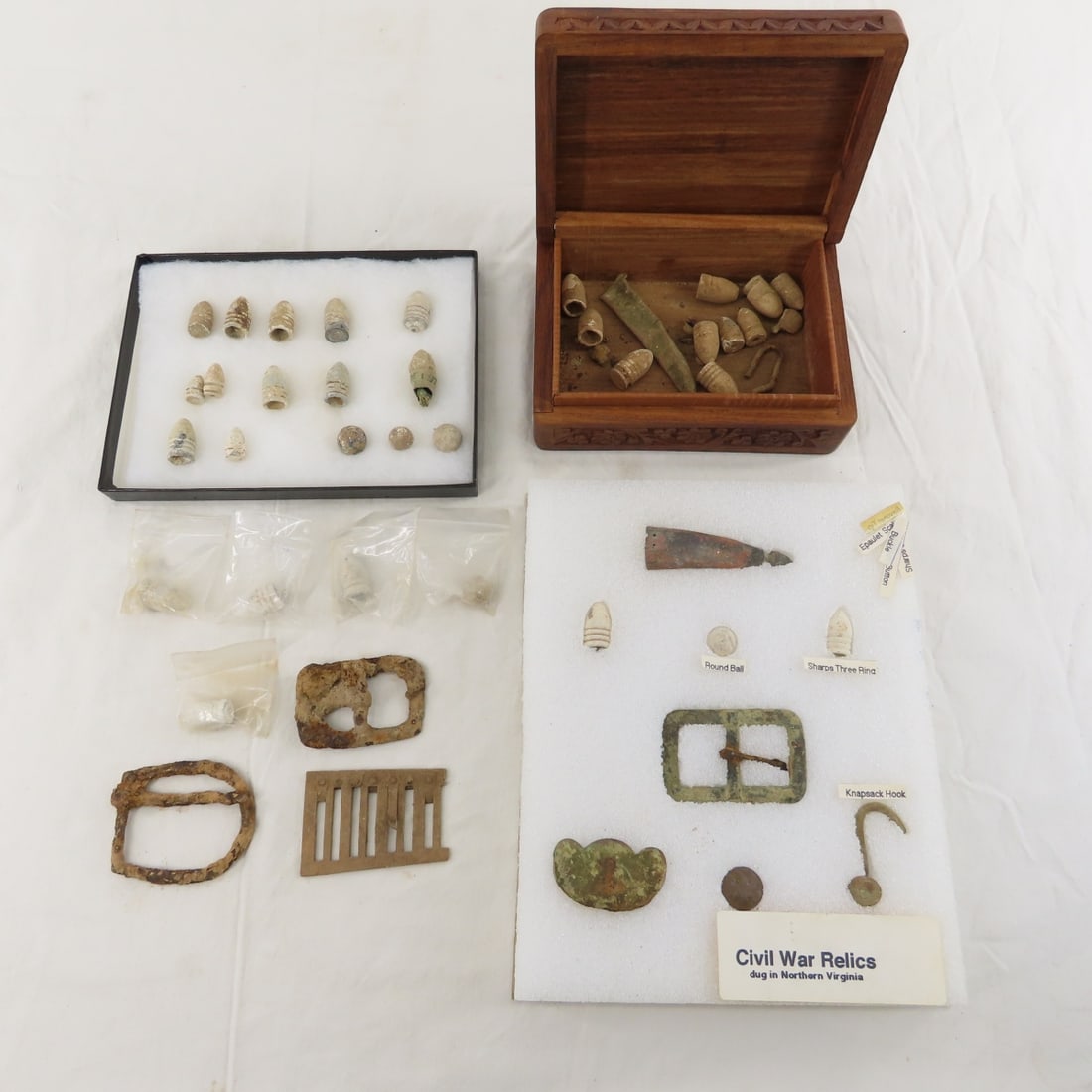 Collection of Dug Civil War Buckles & Bullets (1 of 18)