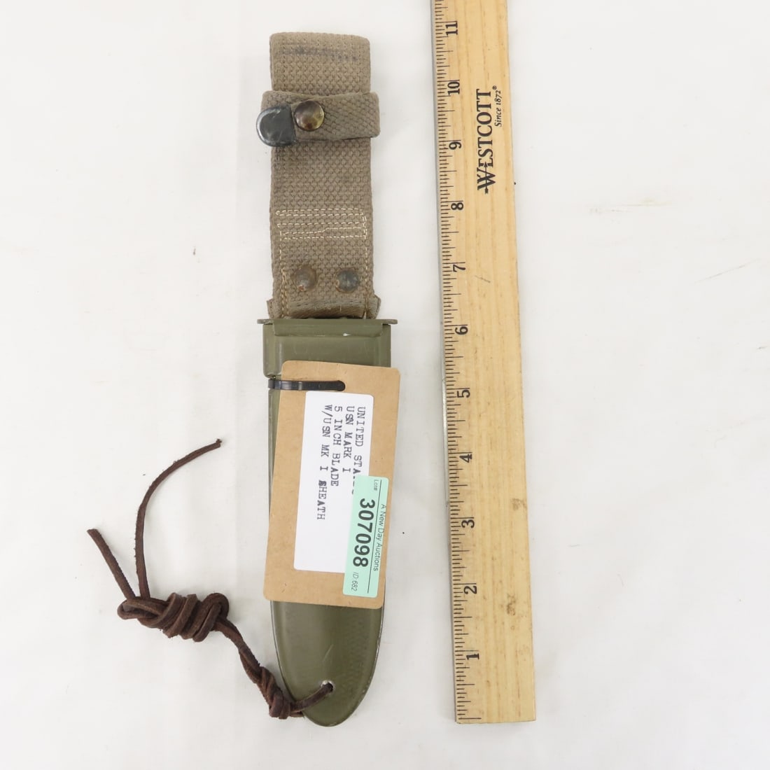 WWII US Navy MK1 USN Fighting Knife & Scabbard - 12