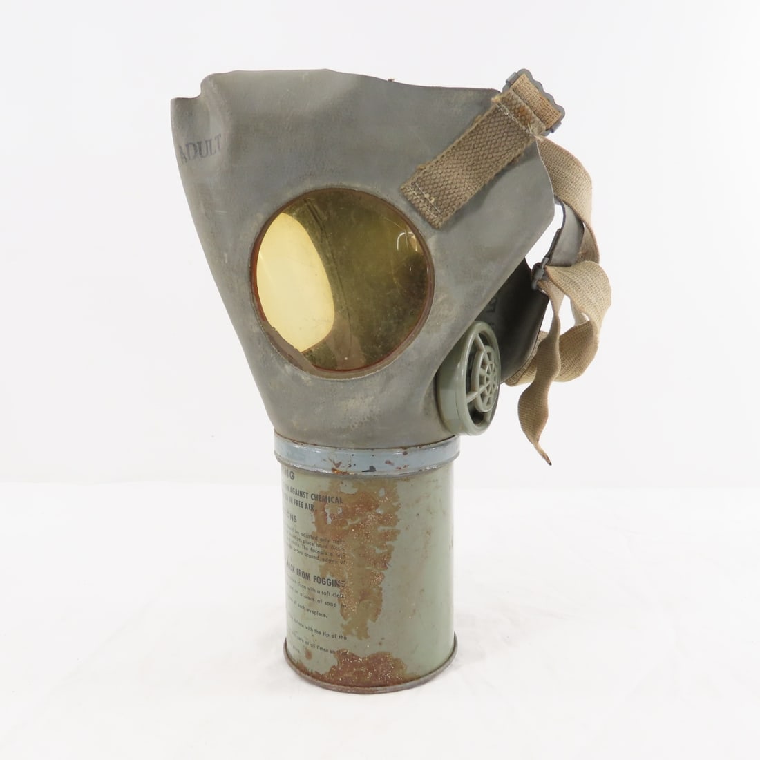 Czech Cold War Era Steel Helmet & US Gas Mask - 2