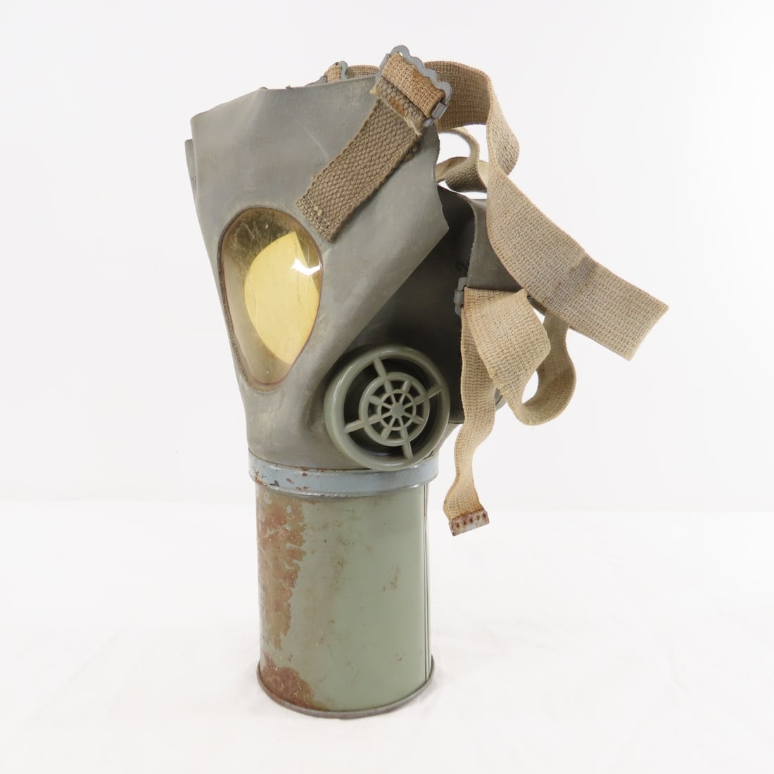 Czech Cold War Era Steel Helmet & US Gas Mask - 6