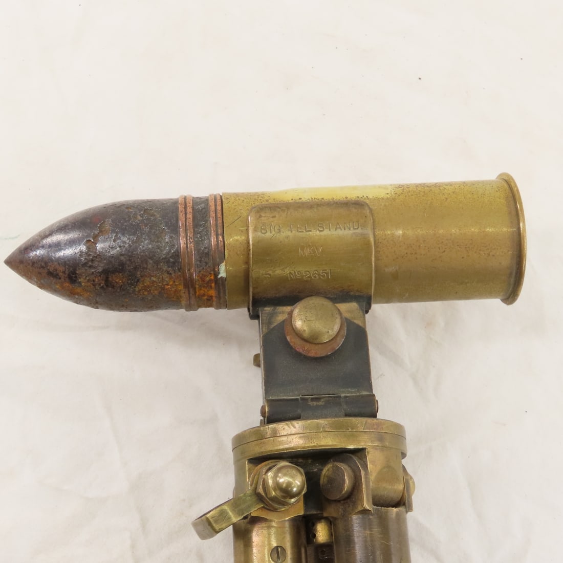 WWI Trench Art, 37mm Shell on Tripod - 7