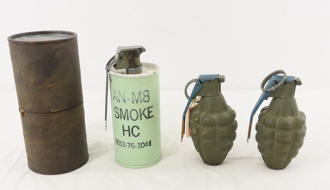 3 Inert US Military Dummy Practice Grenades (1 of 12)