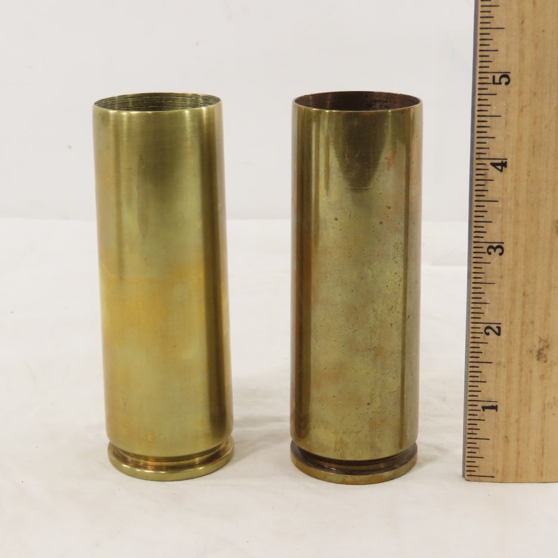 Collection of Large Caliber WWII Brass Casings - 14