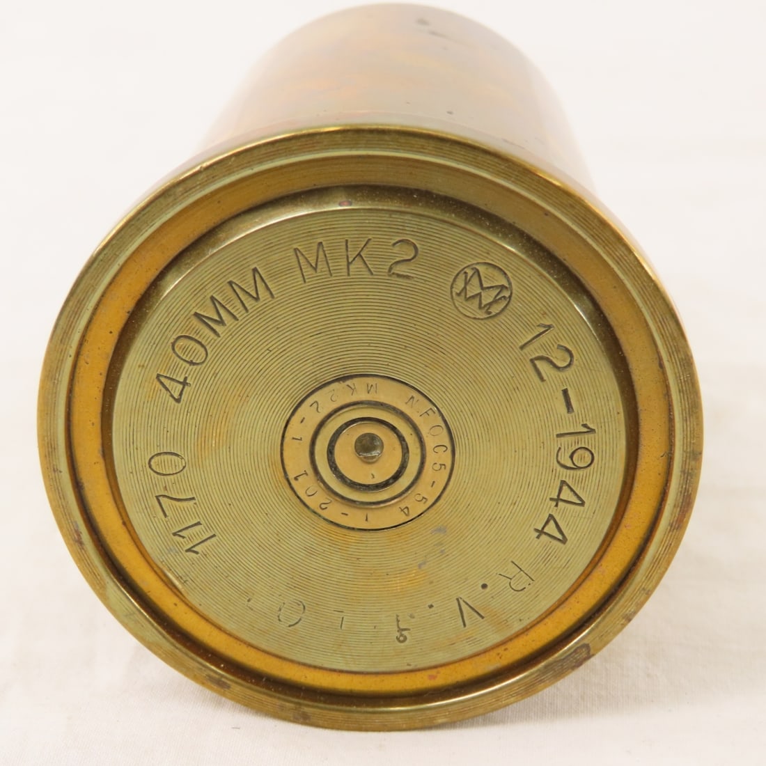 Collection of Large Caliber WWII Brass Casings - 19