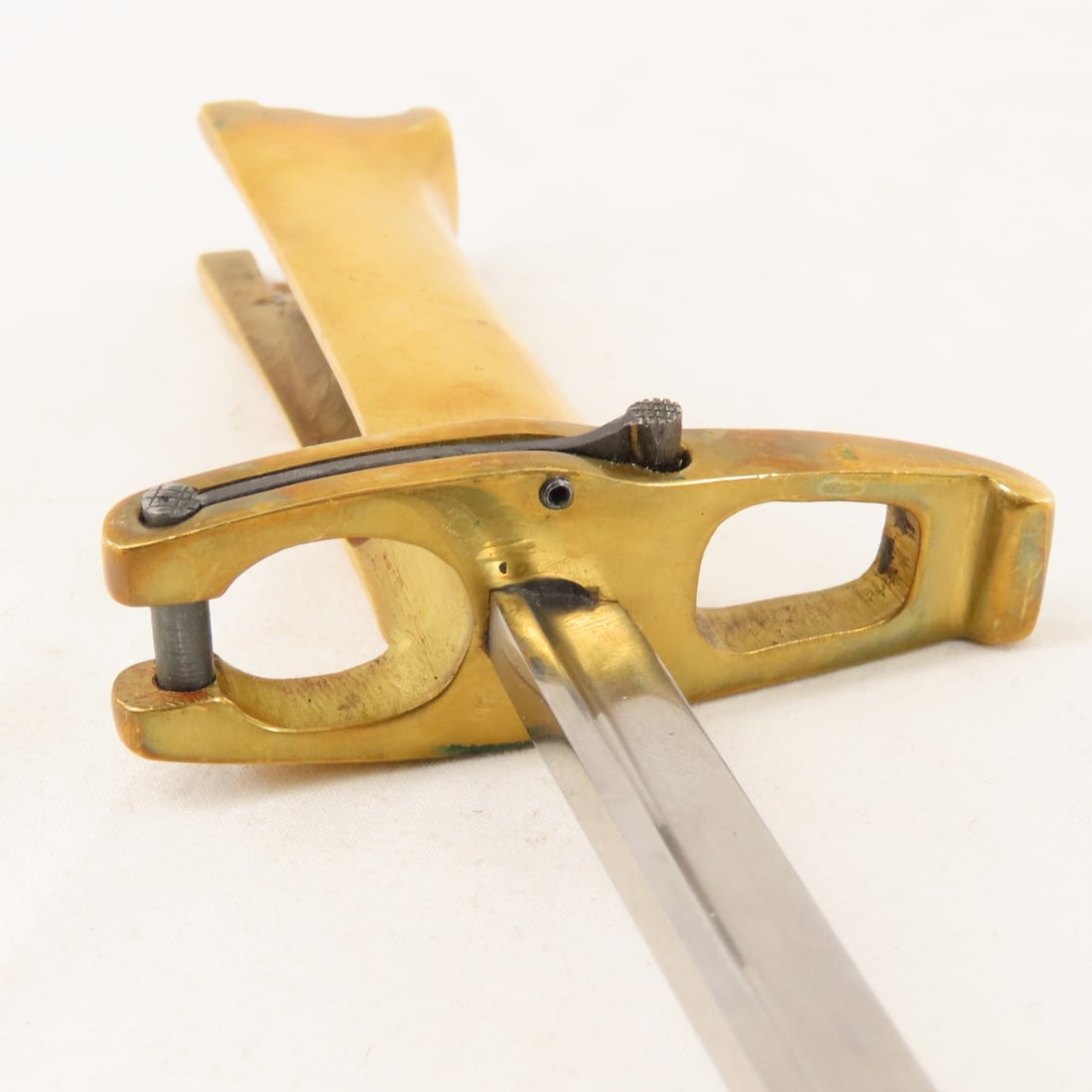 Reproduction WWI Pritchard Webley Pistol Bayonet - 10