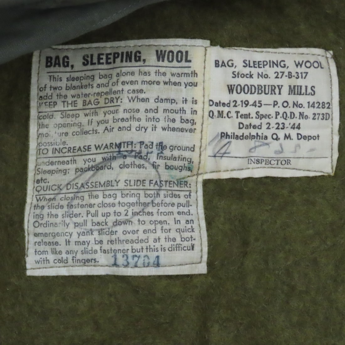 WWII Woodbury Mills Sleeping & Wool Blankets - 12