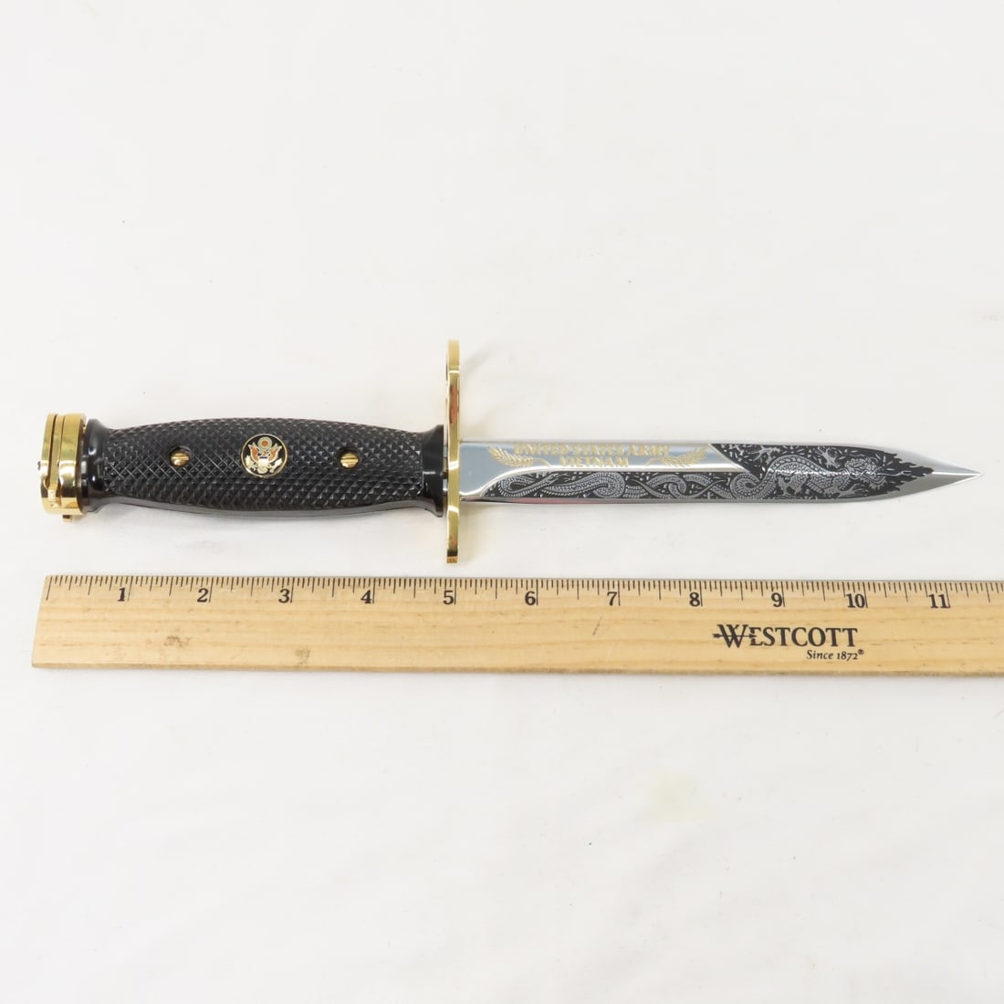 US Army 24K Gold Plated M7 Imperial Bayonet - 2