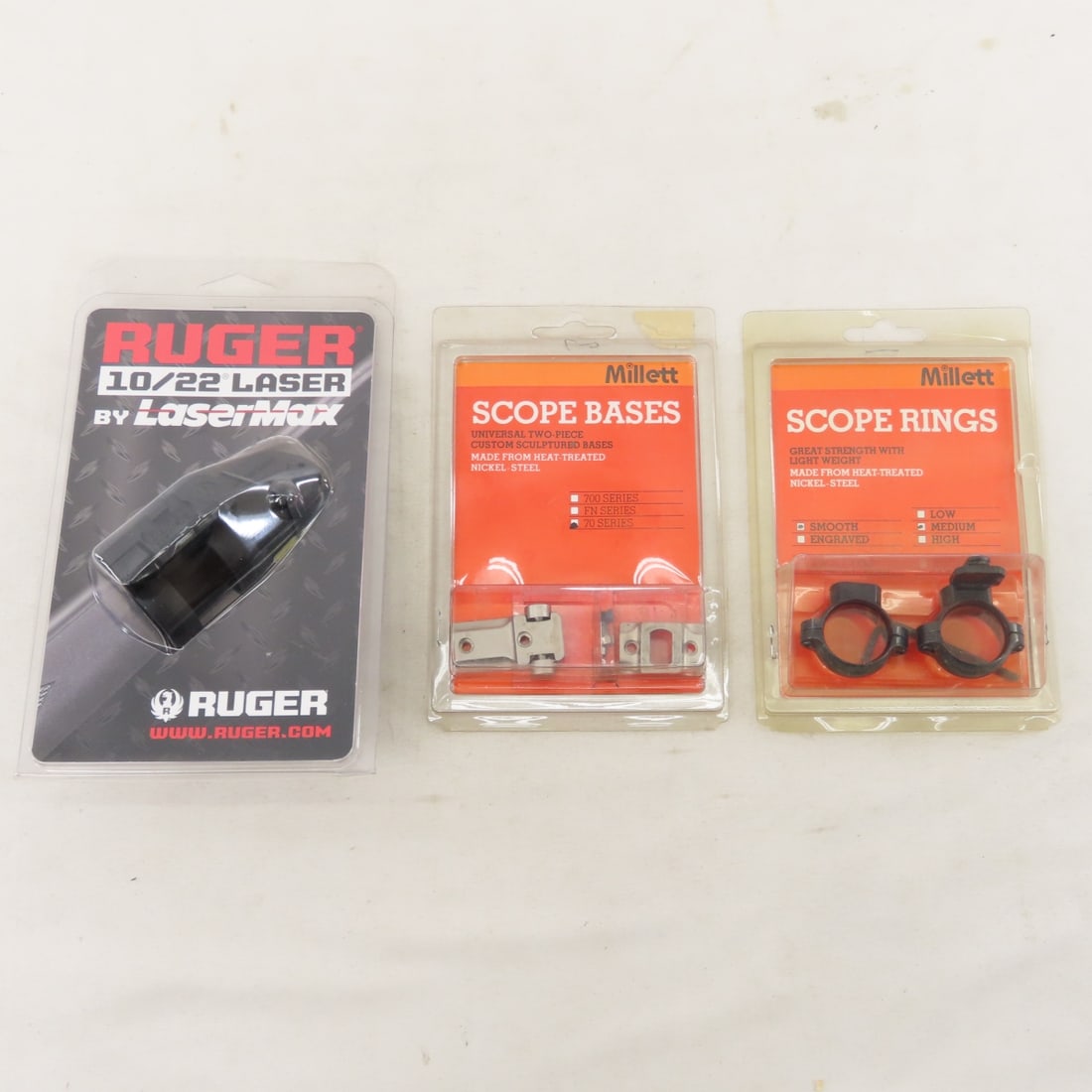 Holster, ammunition, cleaning kits, laser sight - 16