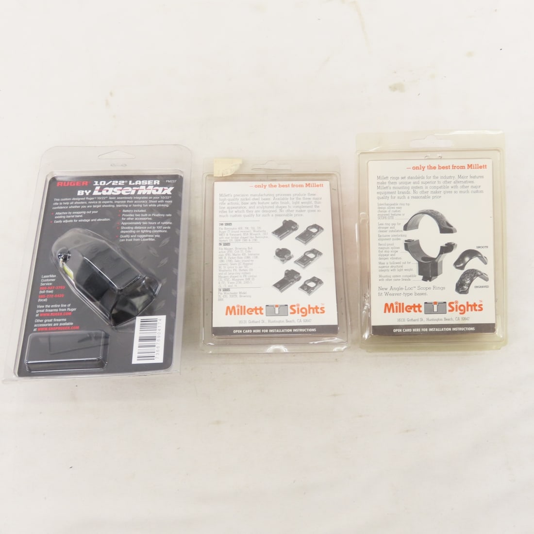 Holster, ammunition, cleaning kits, laser sight - 17