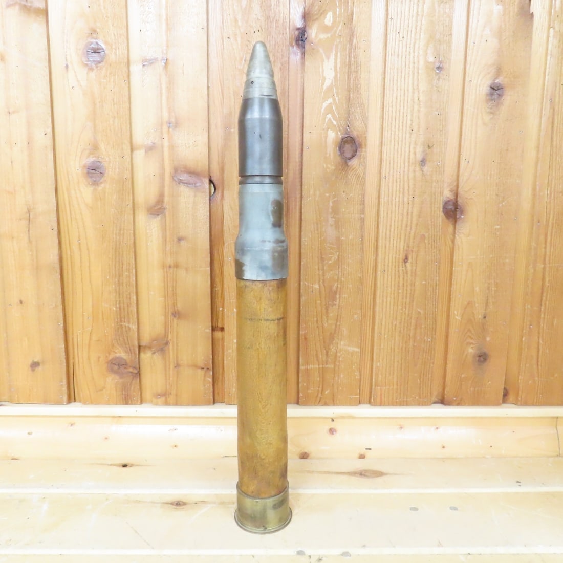 WWII US Navy 50 Cal Wooden MK6 Dummy Drill Round (1 of 13)
