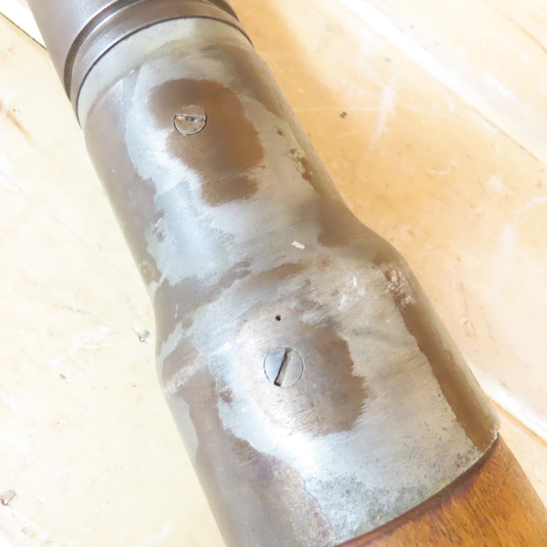 WWII US Navy 50 Cal Wooden MK6 Dummy Drill Round - 7