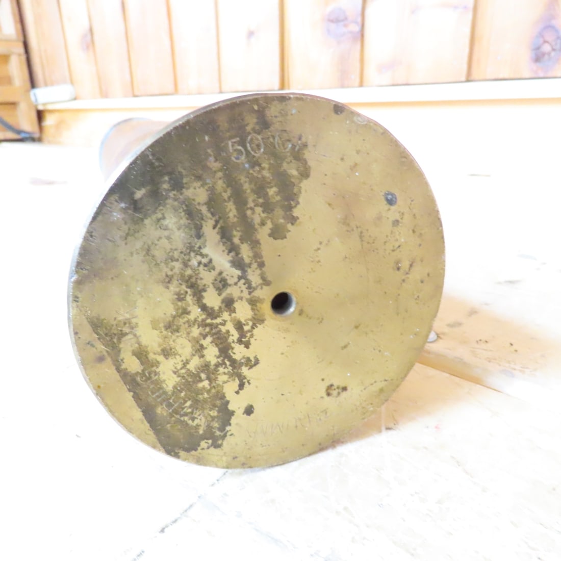 WWII US Navy 50 Cal Wooden MK6 Dummy Drill Round - 9