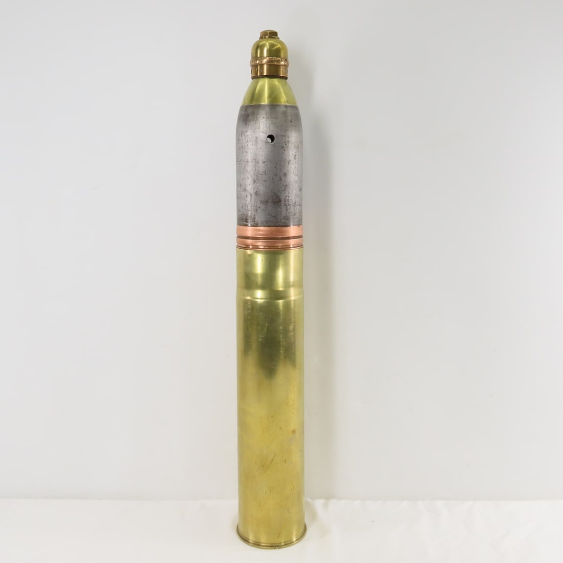 WWI British Inert Shrapnel Shell w/Percussion Fuze - 11