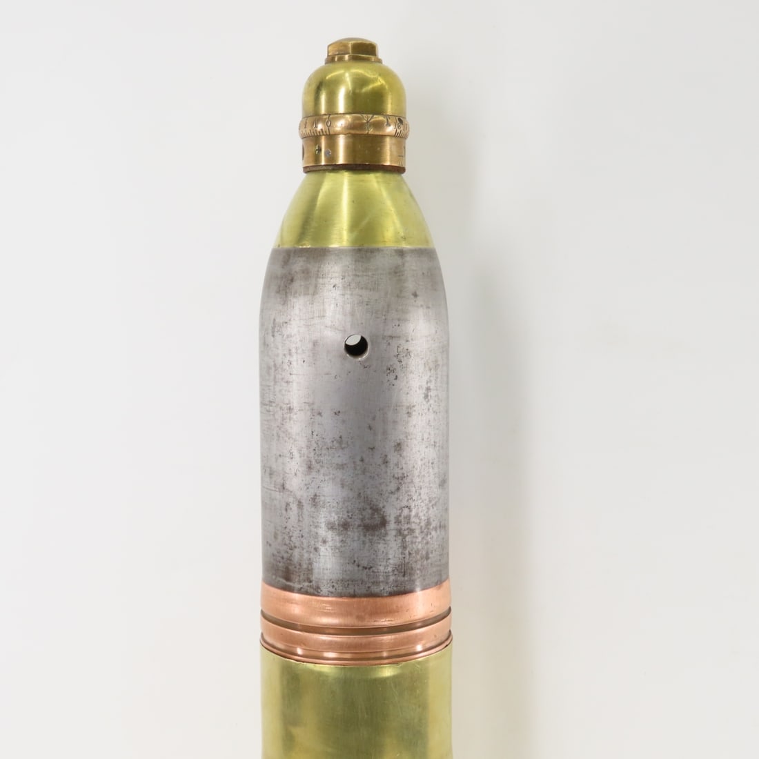 WWI British Inert Shrapnel Shell w/Percussion Fuze - 12