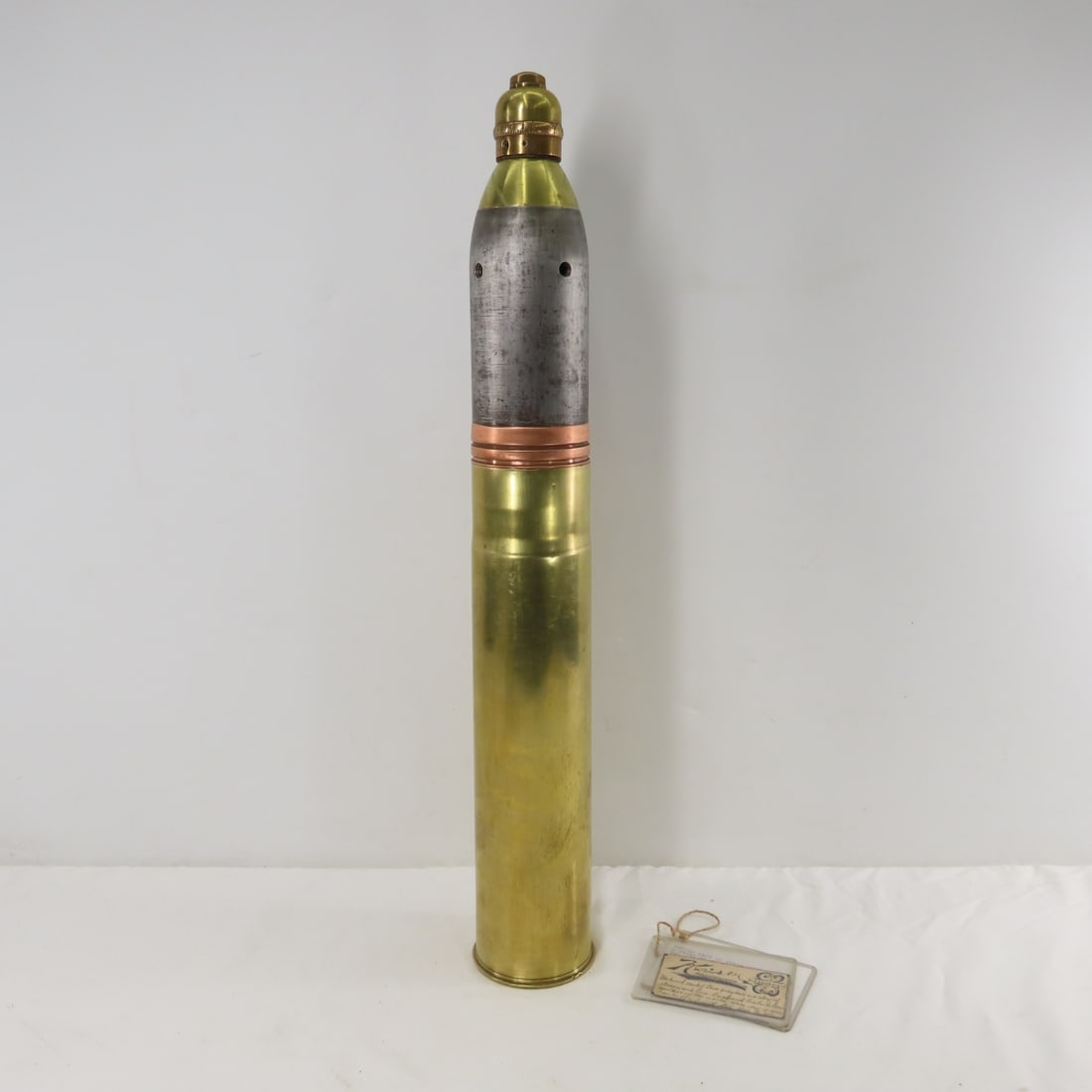 WWI British Inert Shrapnel Shell w/Percussion Fuze (1 of 20)