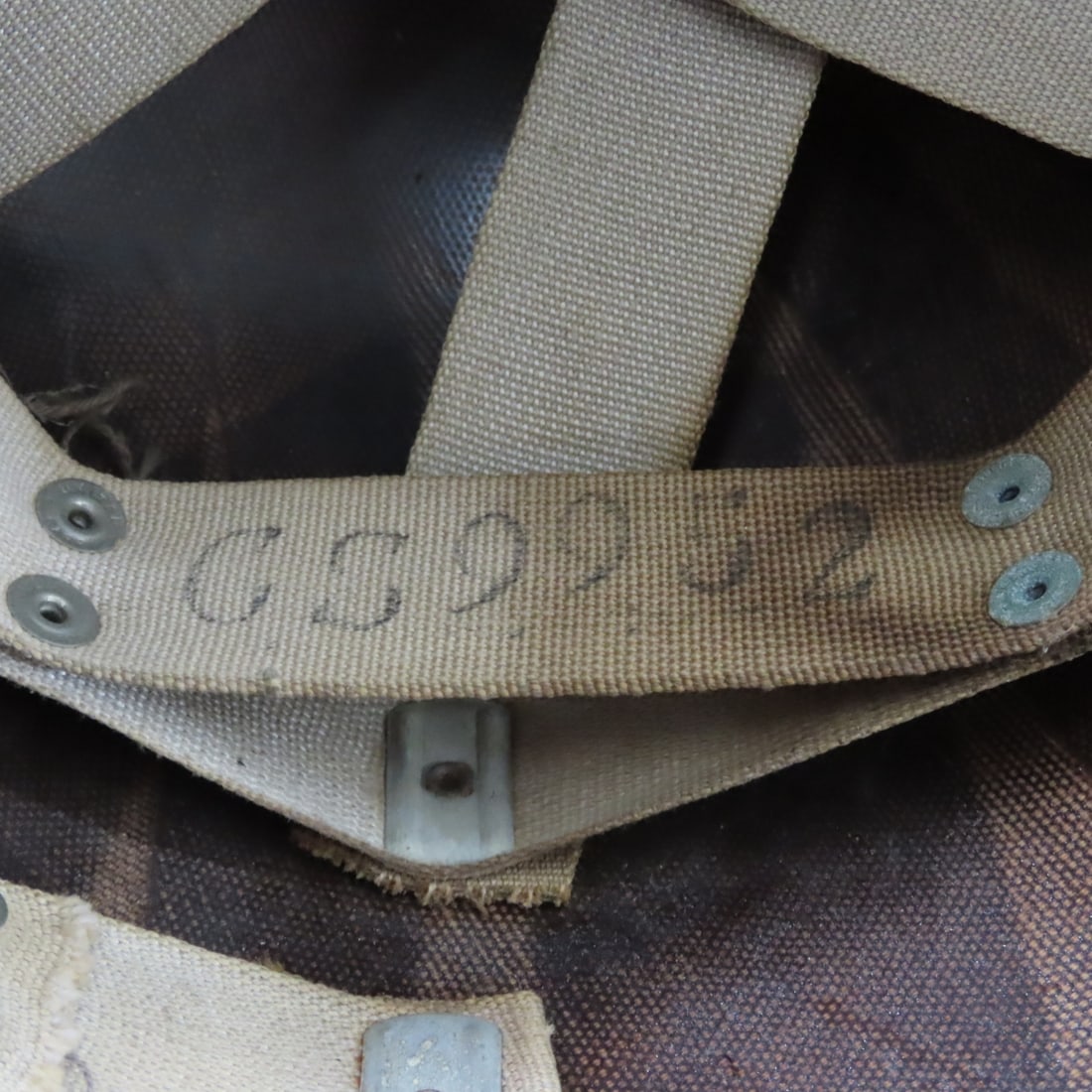 US Army M1 Steel Combat Officer Helmet, Rear Seam - 12