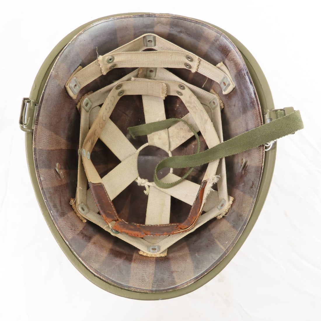 US Army M1 Steel Combat Officer Helmet, Rear Seam - 5