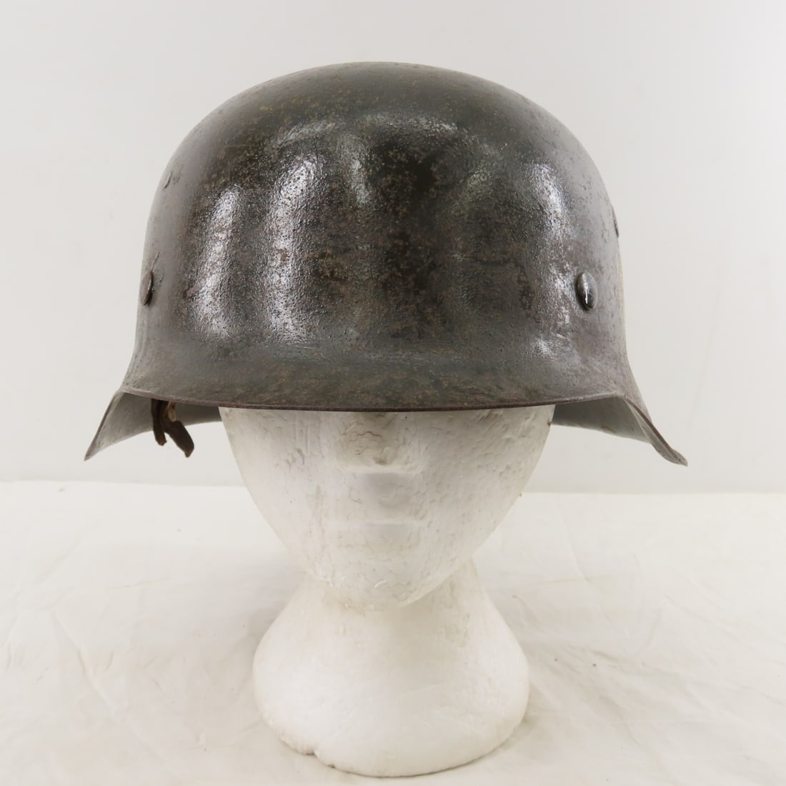 WWII German M42 Steel Combat Helmet, Rolled Edge - 2