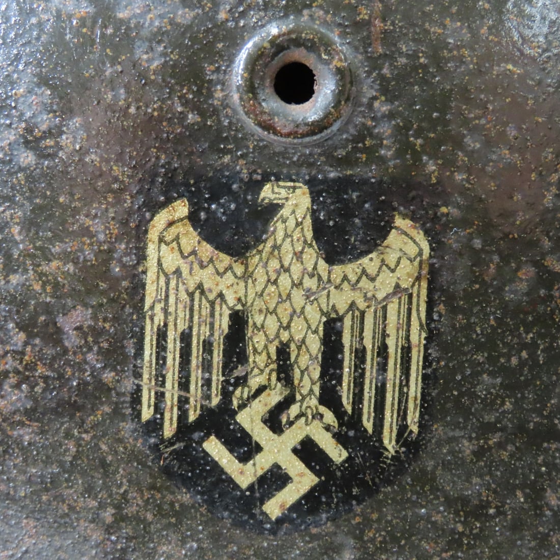 WWII German M42 Steel Combat Helmet, Rolled Edge - 5