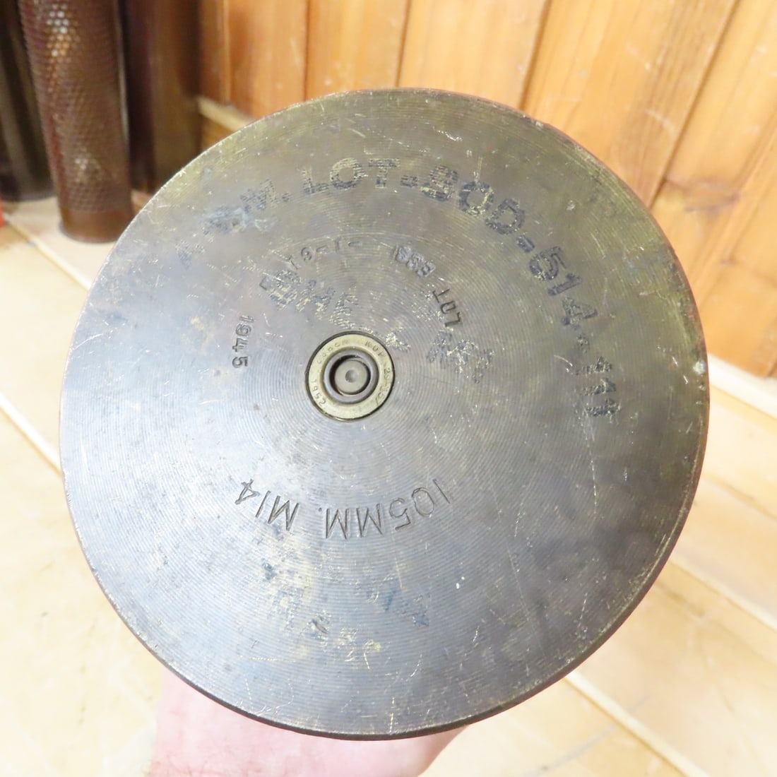 2 WWII 105mm M14 Howitzer Cartridge Casings - 5