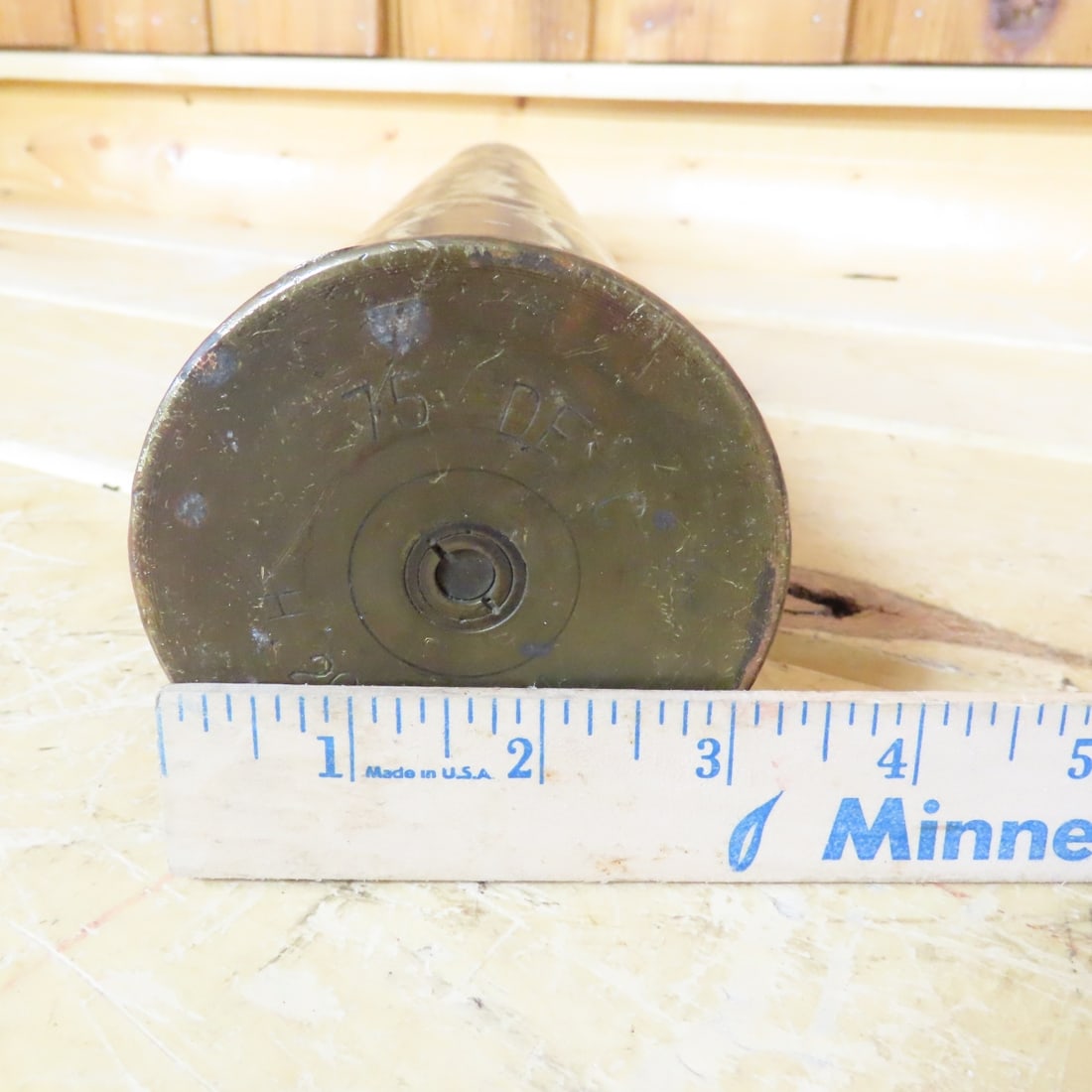 Inert WWI Era French 75mm Artillery Shell - 11